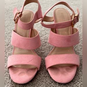 Forever 21 Pink 3 strap heels